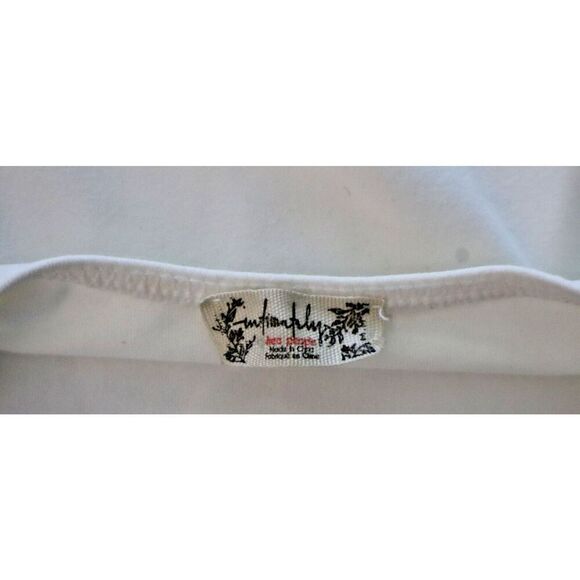 Free People FP070122CY Women's Sz M Ivory Tongue Tied L/S Mesh Bodysuit - Picture 3 of 10